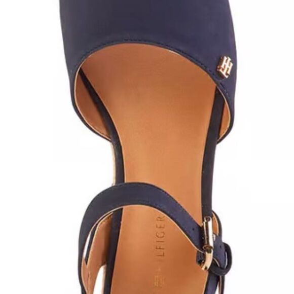 Tommy Hilfiger TWGALLIE Espadrilles Women Wedges Ankle Buckle Blu Sandals9.5 NWT - Picture 7 of 12